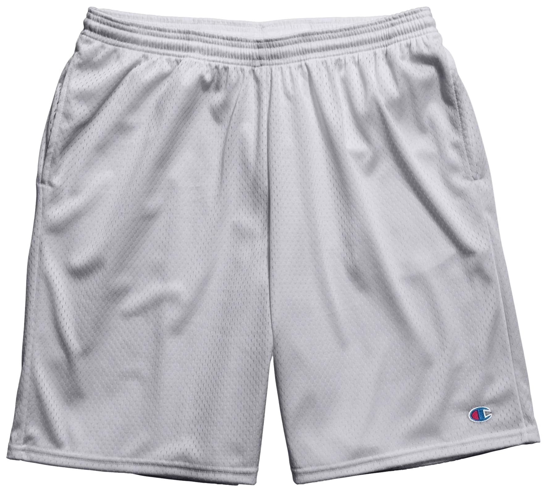 Champion Men's Iconic Mesh Shorts (Silver, XL)