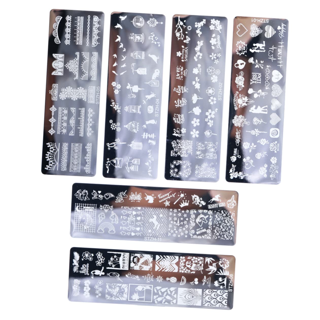 PACKOVE 3 Set Piastre Per Stamping Unghie Acciaio Inossidabile Con Vari Per Decorazioni Manicure Eleganti E Creative 6 Pezzi * 3