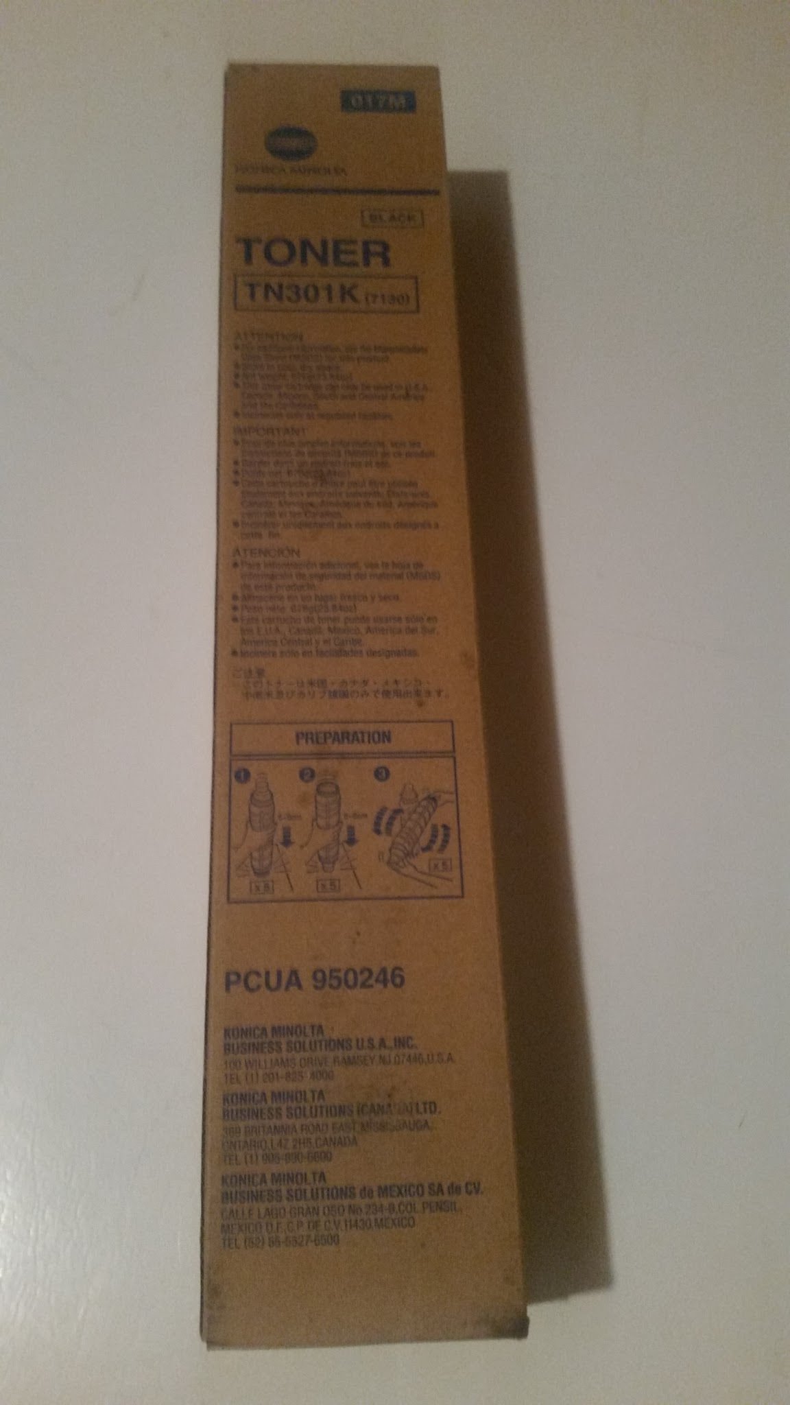 MinoltaKonica- TN301K OEM Copier Toner: Black 950-246