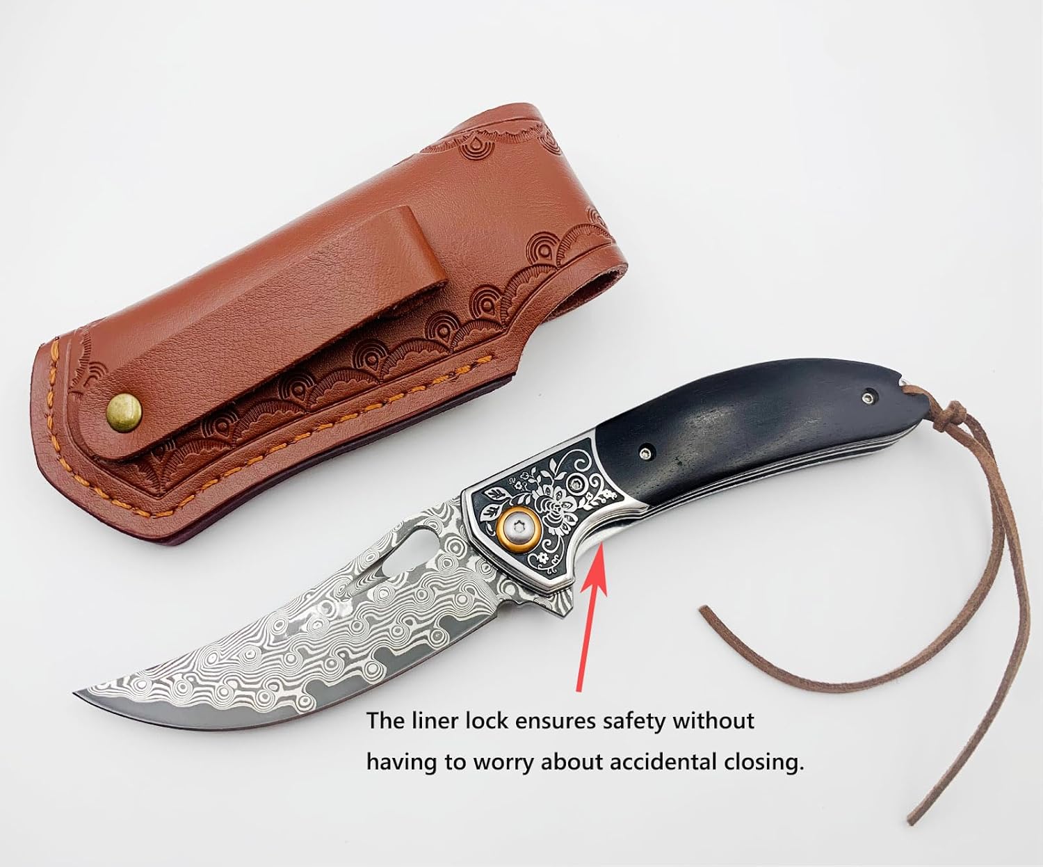 Damascus Steel outdoor folding knife High hardness pocket knife