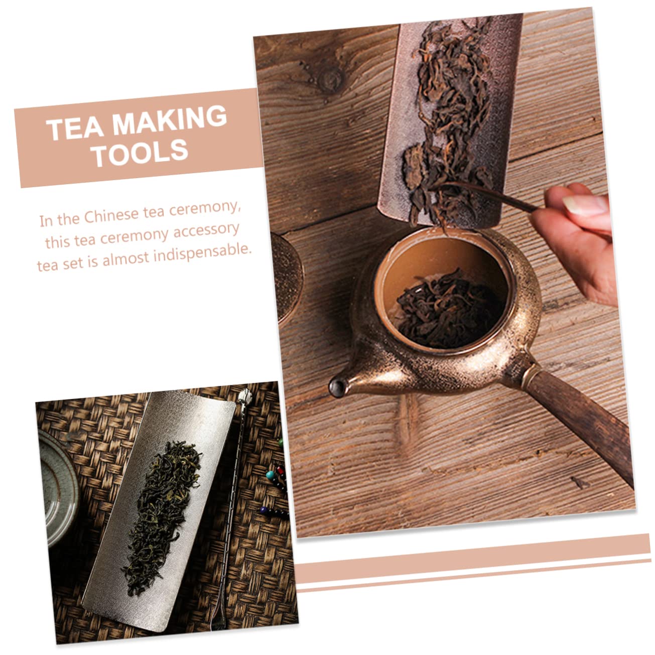 DECHOUS Prepare Tea Style Kungfu Tea Scoop Shovel Kit Lightweight Alloy Tea Spoon Accessory