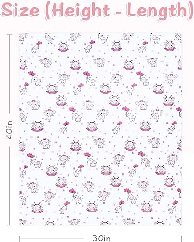 Miniatura 9 de QSTEHEML Manta de bebé para niños y niñas, manta súper suave, esponjosa, cálida y ligera, manta de recepción de bebé, doble capa con respaldo