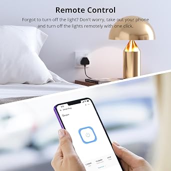 SONOFF WiFi Smart Plug Socket Mini Smart Socket with Energy Power Monitoring Remote Control Schedule Functions, Works with Alexa/Google Home and IFTTT, 2.4 GHz No Hub Required, S60TPG