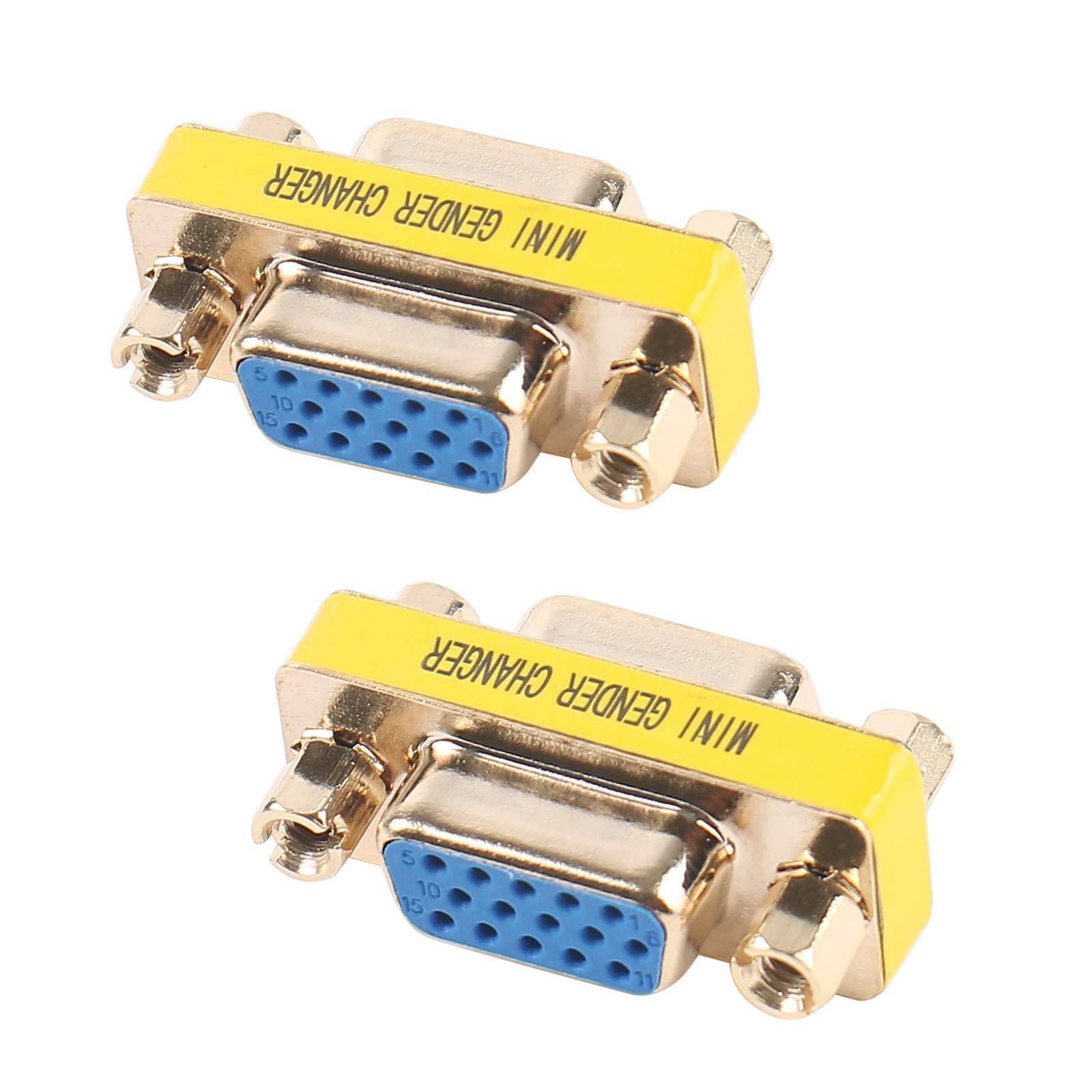 BENFEI 2-pak HD15 VGA SVGA żeński do żeńskiego mini przejściówka płci adapter