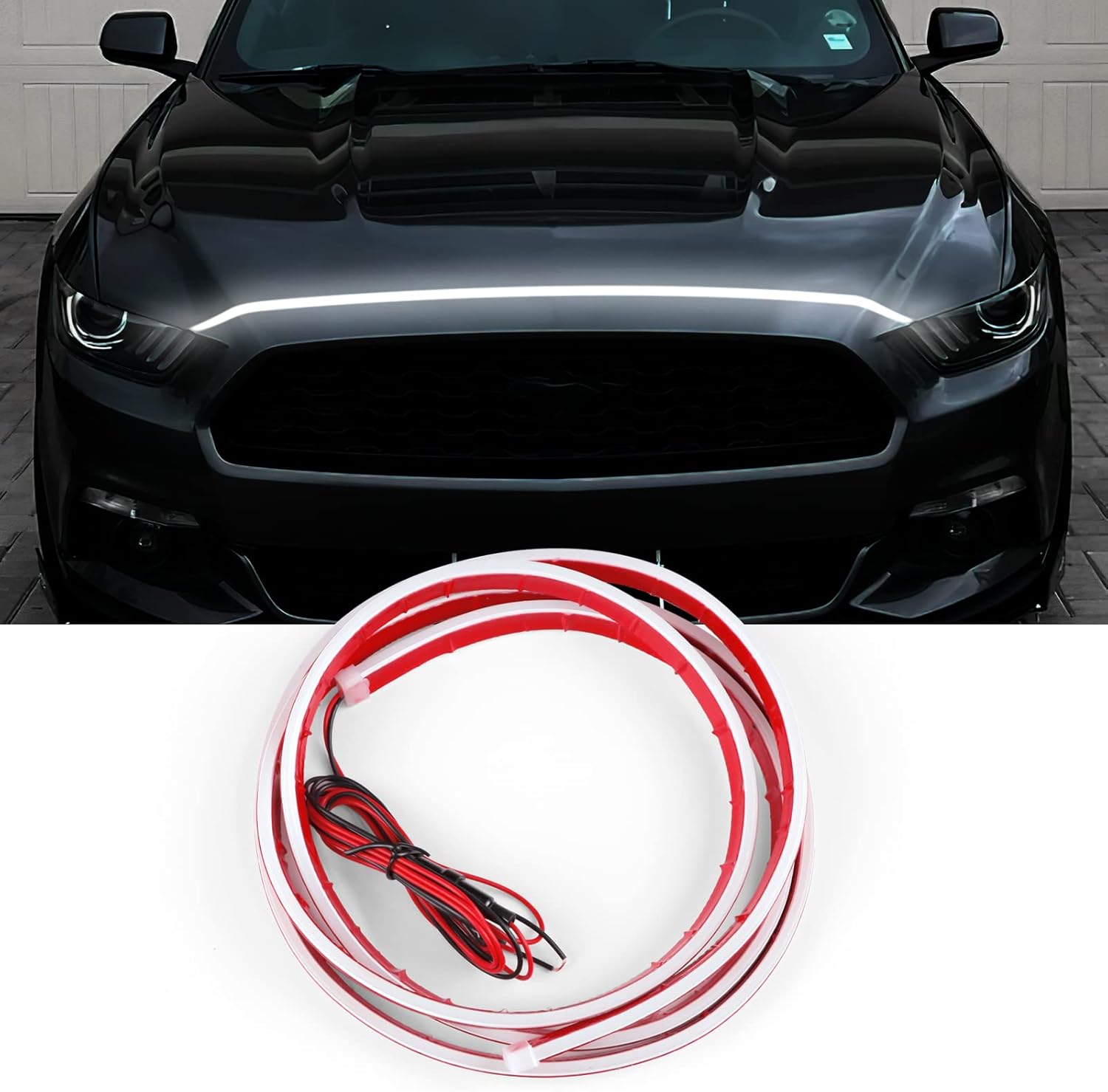 JUPIZEUS LED Car Hood Light Strip for 20152022 ford