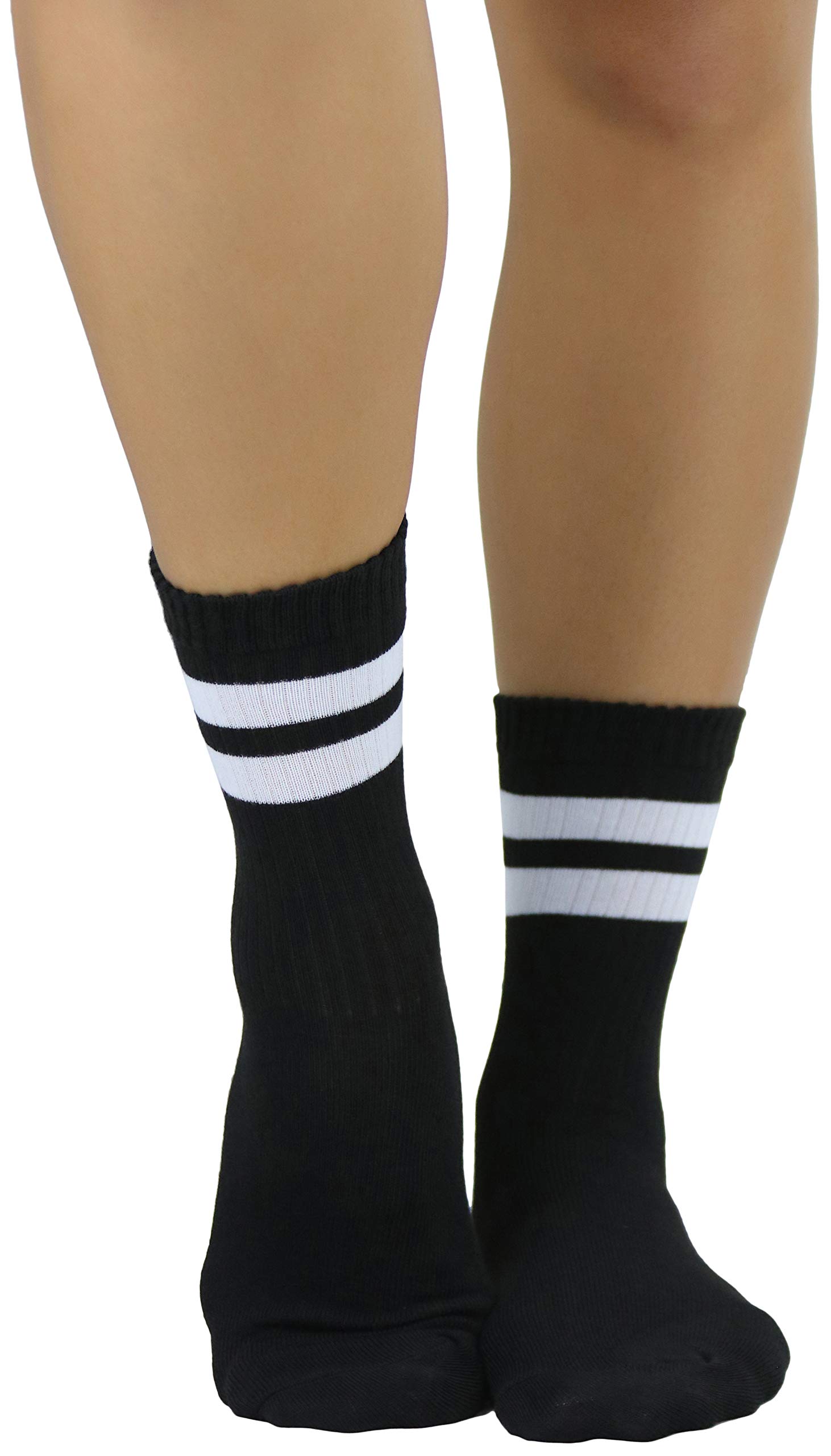 ToBeInStyle - Calcetines de tobillo atléticos para mujer - Blanco - Talla única