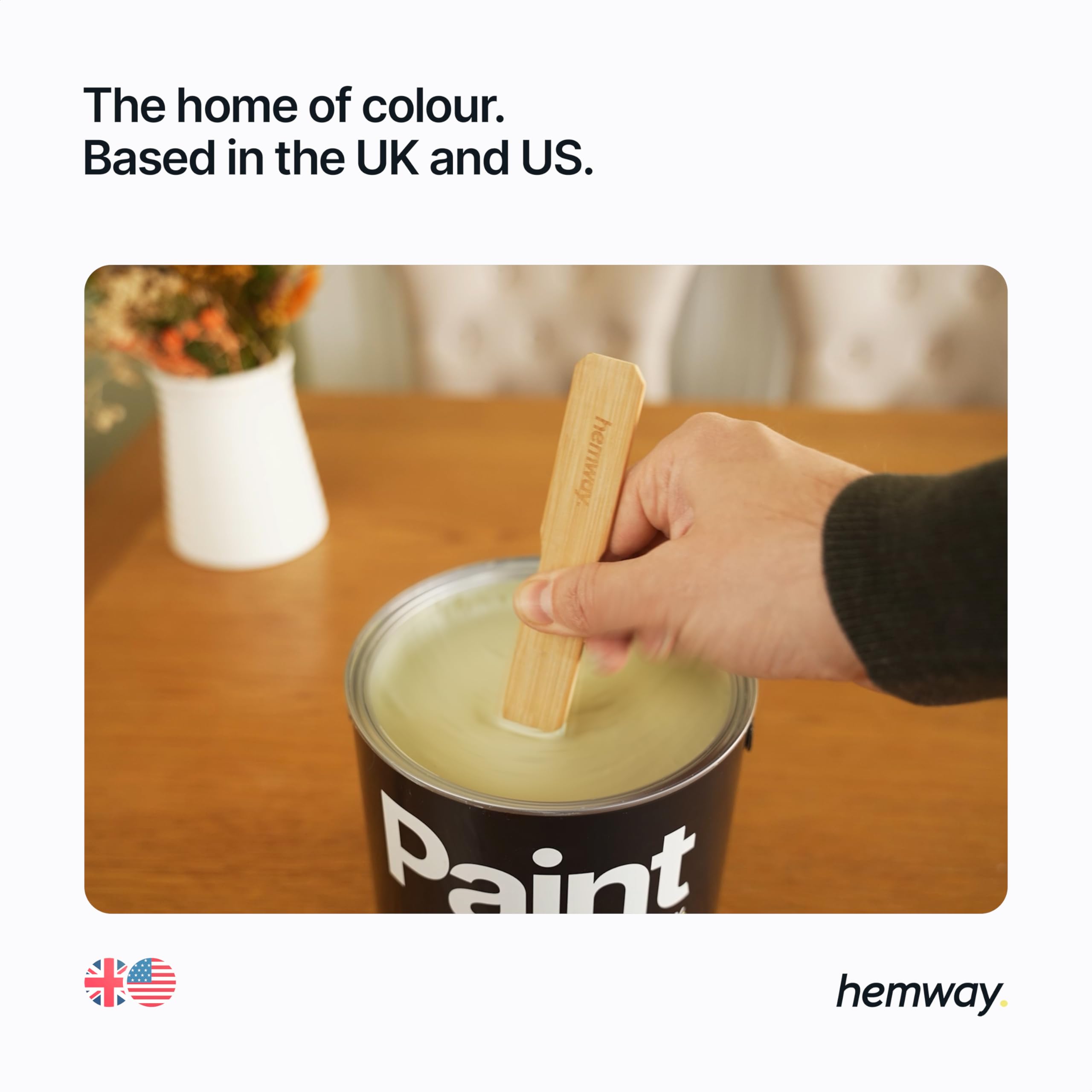 Hemway Mélangeur de peinture en bambou 28 cm x 2,5 cm | Mélange de vernis liquide | Bâton de mélange réutilisable et respectueux de l'environnement