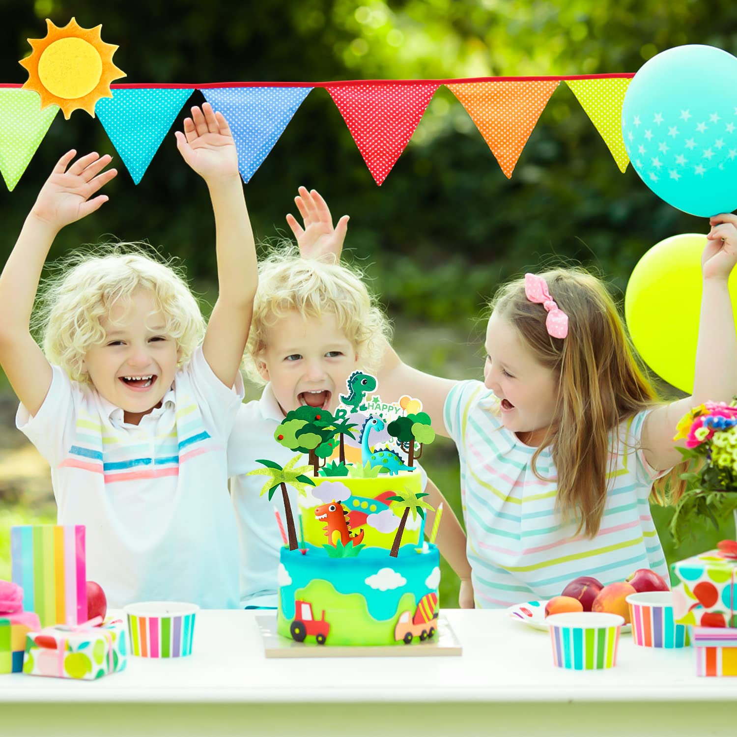Topper Carini Per Muffin E Dolci EIHI Confezione Da 37 Dinosauro Decorazioni Torta Compleanno, Torte Topper, Forniture Per Decorazioni Per Feste A Tema Animali Topper Per Cupcake Dinosauri