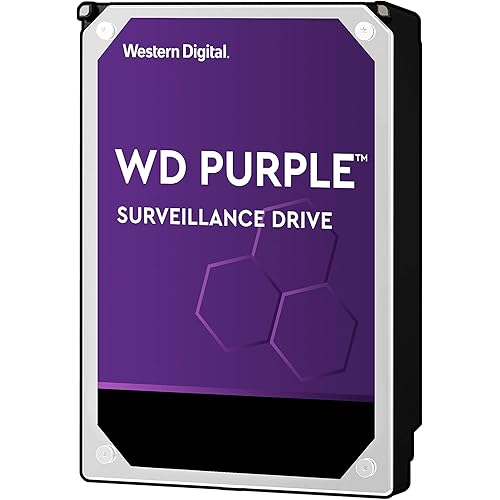 WD Purple 4TB Surveillance Hard Disk Drive - 5400 RPM Class SATA 6 Gb/s 64MB Cache 3.5 Inch - WD40PURZ (Renewed)