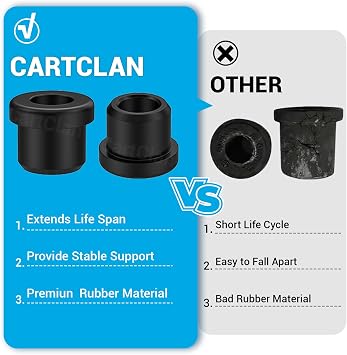 Club Car DS Rear Leaf Spring Bushing Kit, Golf Cart Rear Leaf Spring Shackle Bushing Kits with Screw Nut Suitable for 1984-UP Club Car DS Golf Carts, OEM# 1015583/101558302, 1012303