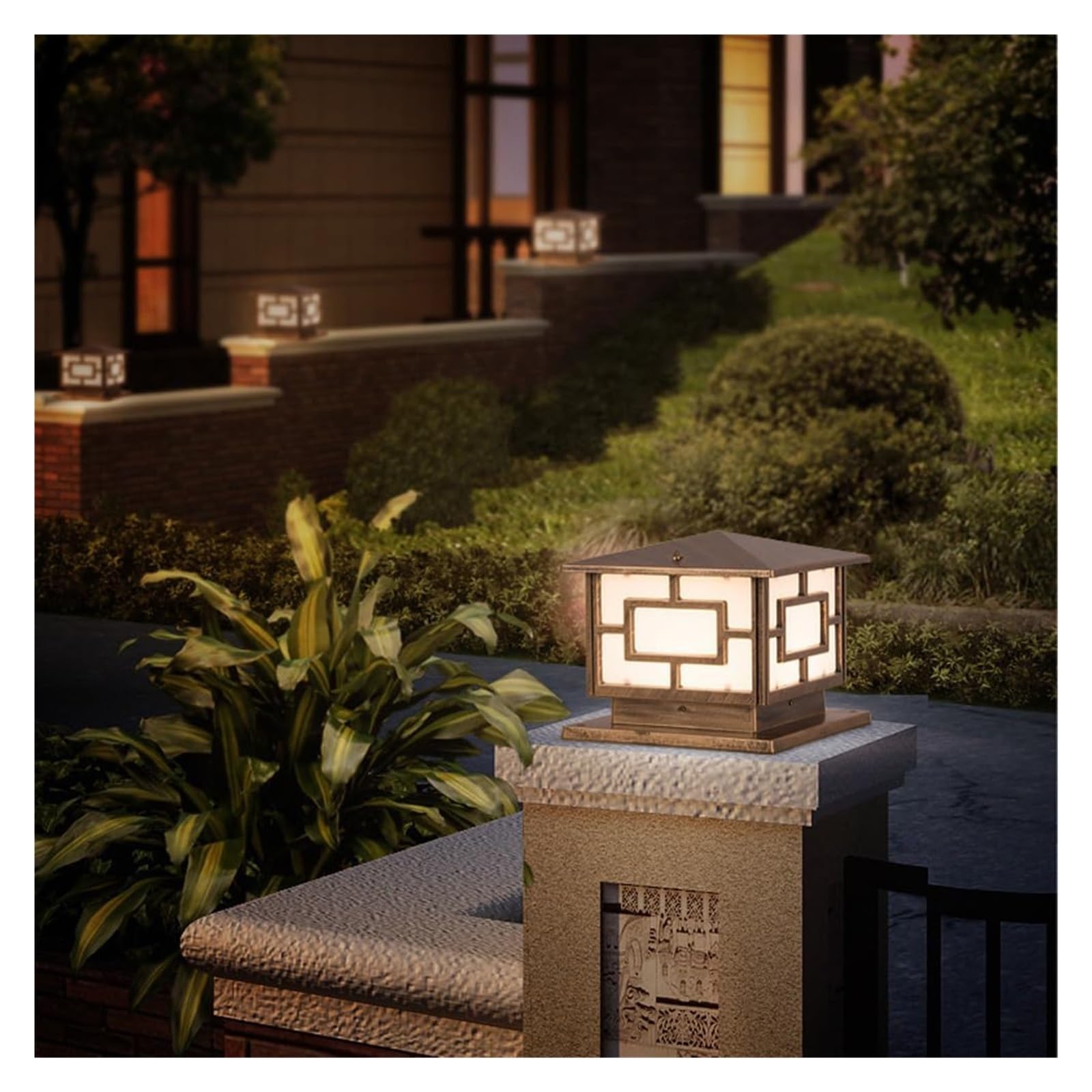 XJBTBA Decorate Post cap Light Outdoor Pillar Hard Wired Exterior Pole Lights Fixture Waterproof Pier Mount Light,Pendant Ceiling