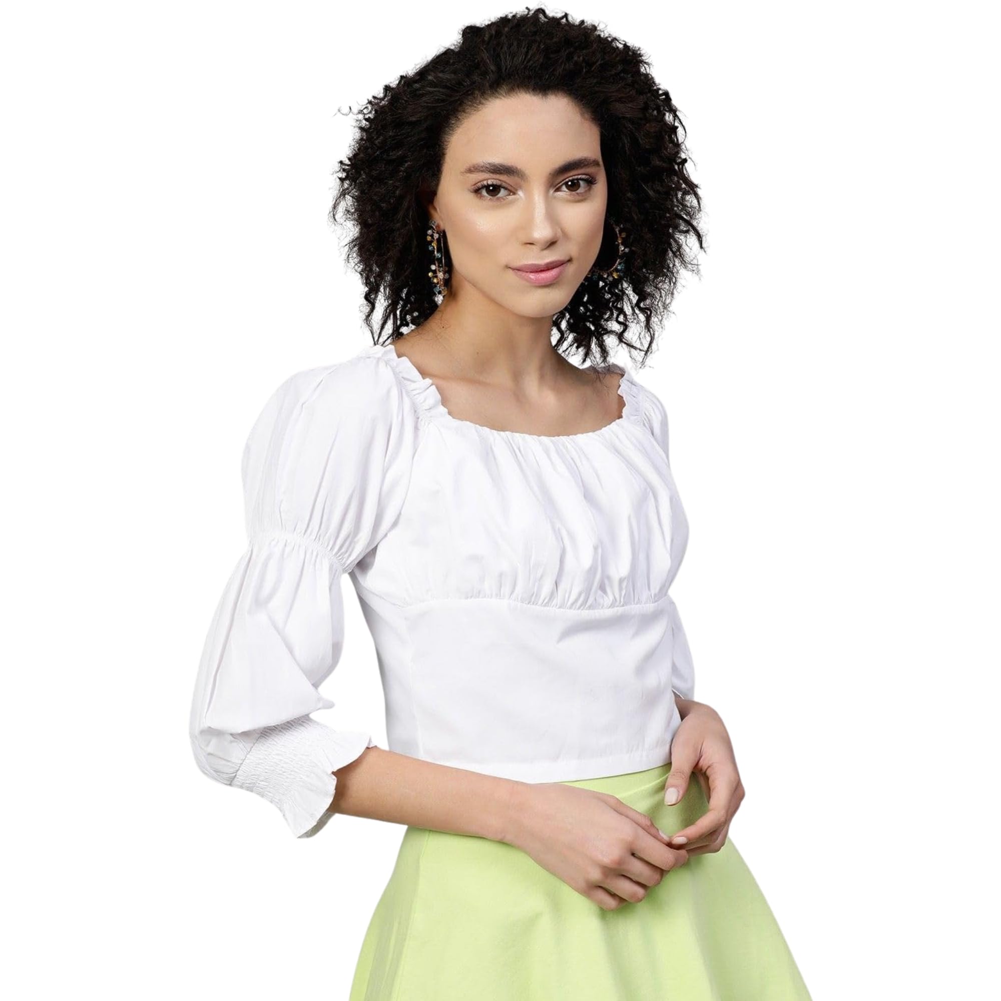 street9 Casual 3/4 Sleeve Solid Women White Top | | TOP00002615-picture-40
