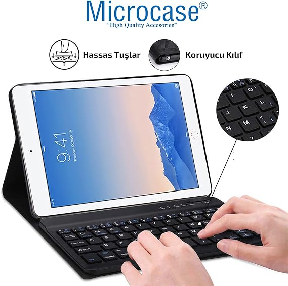 Microcase iPad Air 2 - iPad Pro 9.7 Bluetooth Klavyeli Standlı Kılıf - BKK1