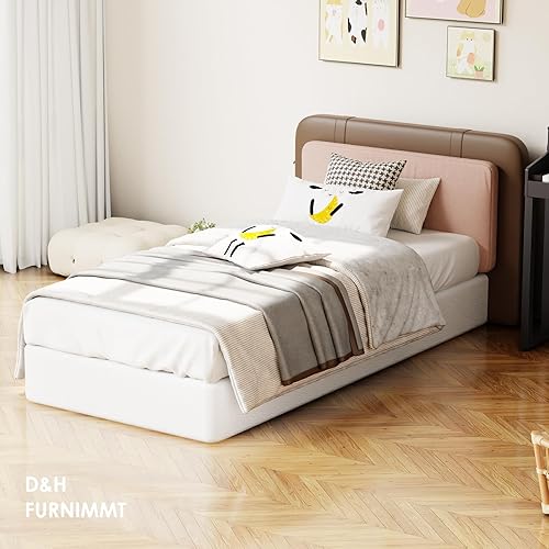 Miniatura 2 de D&H FURNIMMT Somier de 7 pulgadas tamaño individual, base de cama de metal resistente con funda de tela, base de colchón, fácil montaje, sin ruido