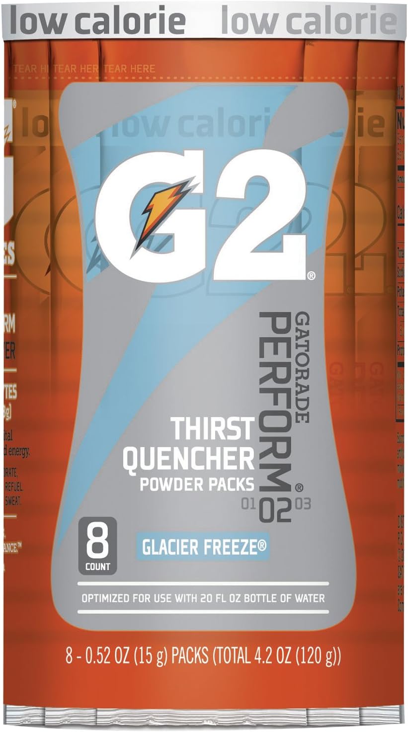 Gatorade G2 Powder Packets, Glacier Freeze, 0.52 oz., Packet (Pack of 8)