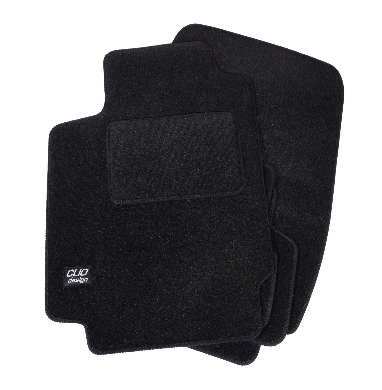 J&J AUTOMOTIVE Tappeti Auto In Velluto Su Misura Per Hyundai I30 (2012-2017), Set 4 Pezzi Neri, Antiscivolo, Spessore 3-5 Mm - 2