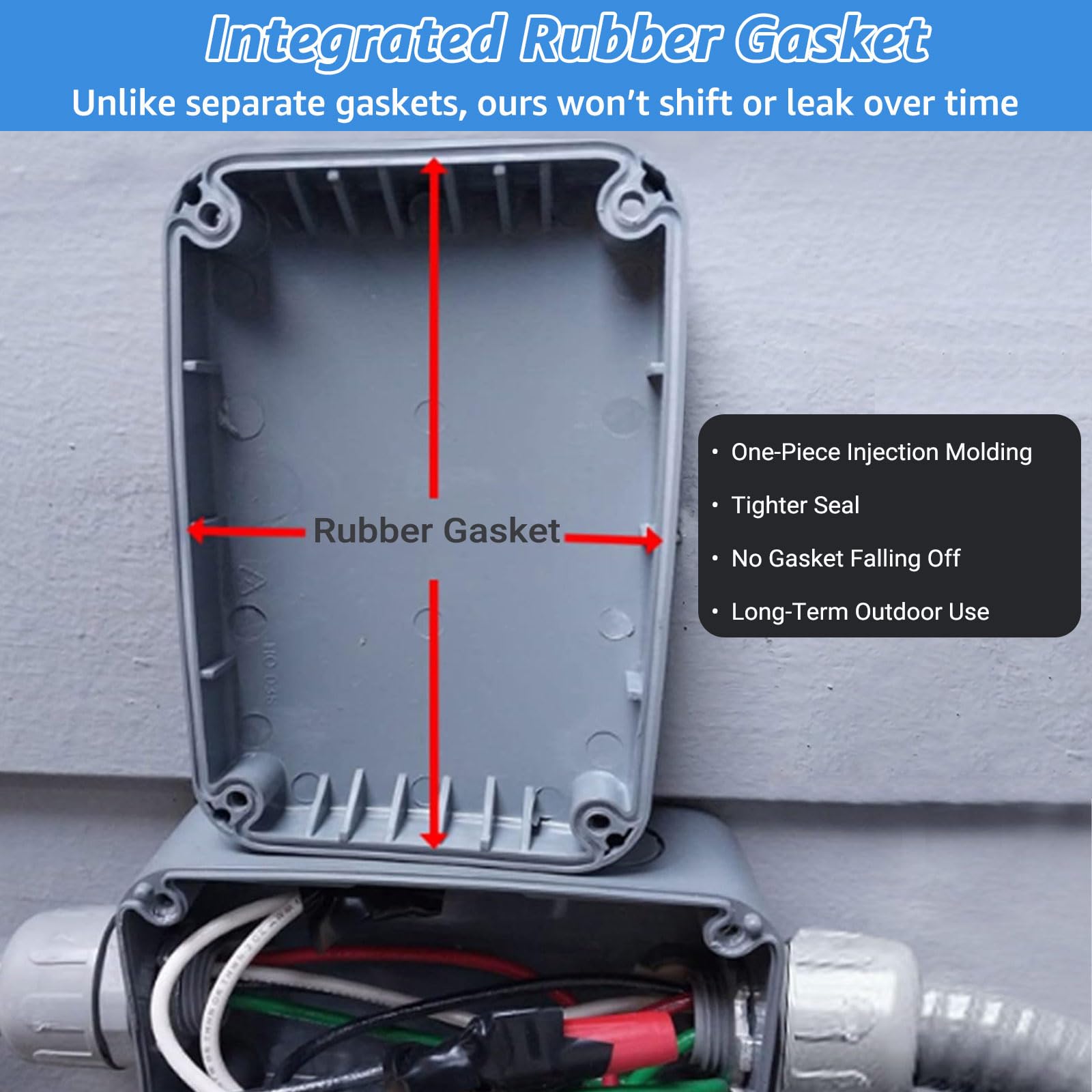 Outdoor Junction Box, IP66 Waterproof Electrical Project ABS Plastic Boxes — Amazon image 3