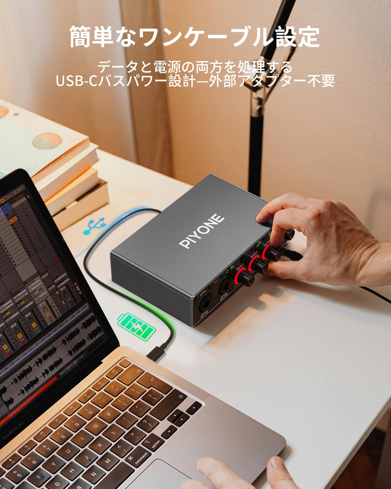 Amazon.co.jp: PIYONE オーディオインターフェイス 2x2 24bit/192kHz