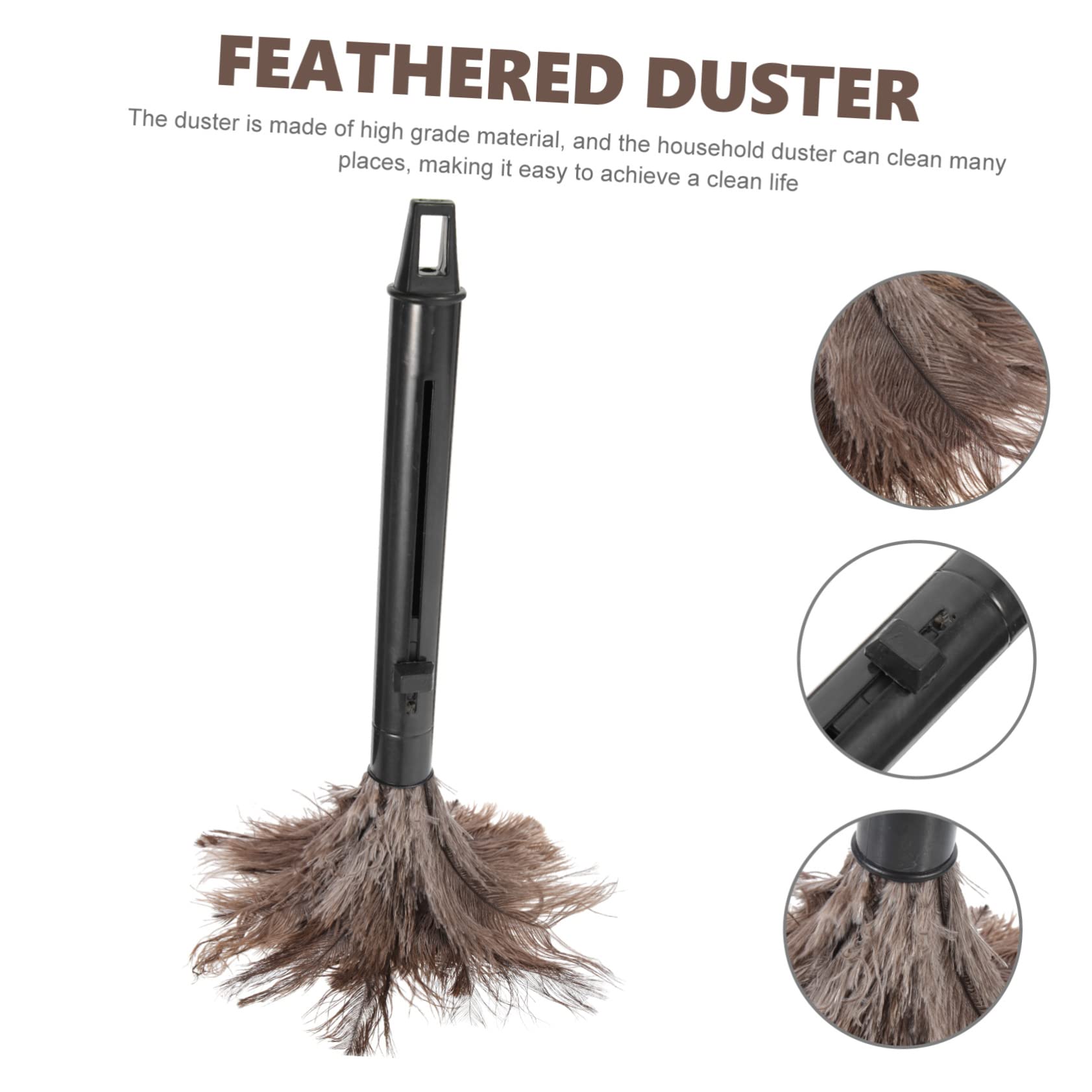 HOODANCOS Hair Duster for Home Retractable Dust Gap Cleaner Washable Brush and Hanging Hole