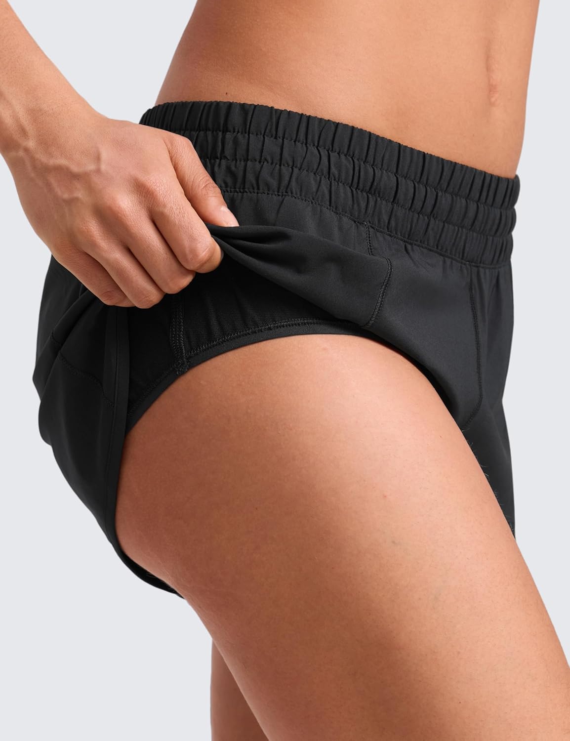 CRZ YOGA Low Waisted Running Shorts for Women 2.5" - Mesh Liner Quick Dry for Workout Sport Athletic with Zipper Pocket