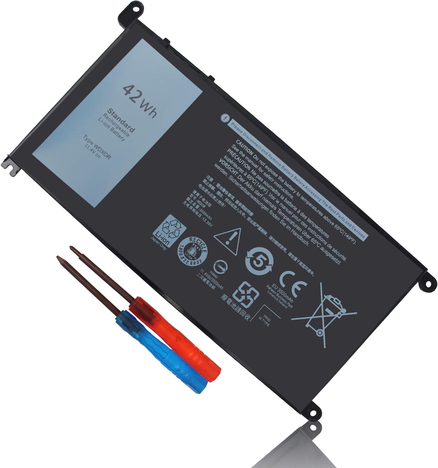 Gomarty WDX0R WDXOR Laptop Battery for Dell Inspiron 13 5378 7368 5379 5368 7378 14-7460 Inspiron 15 5568 7560 5567 Inspiron 17 5767 5770 3CRH3 T2JX4 FC92N CYMGM