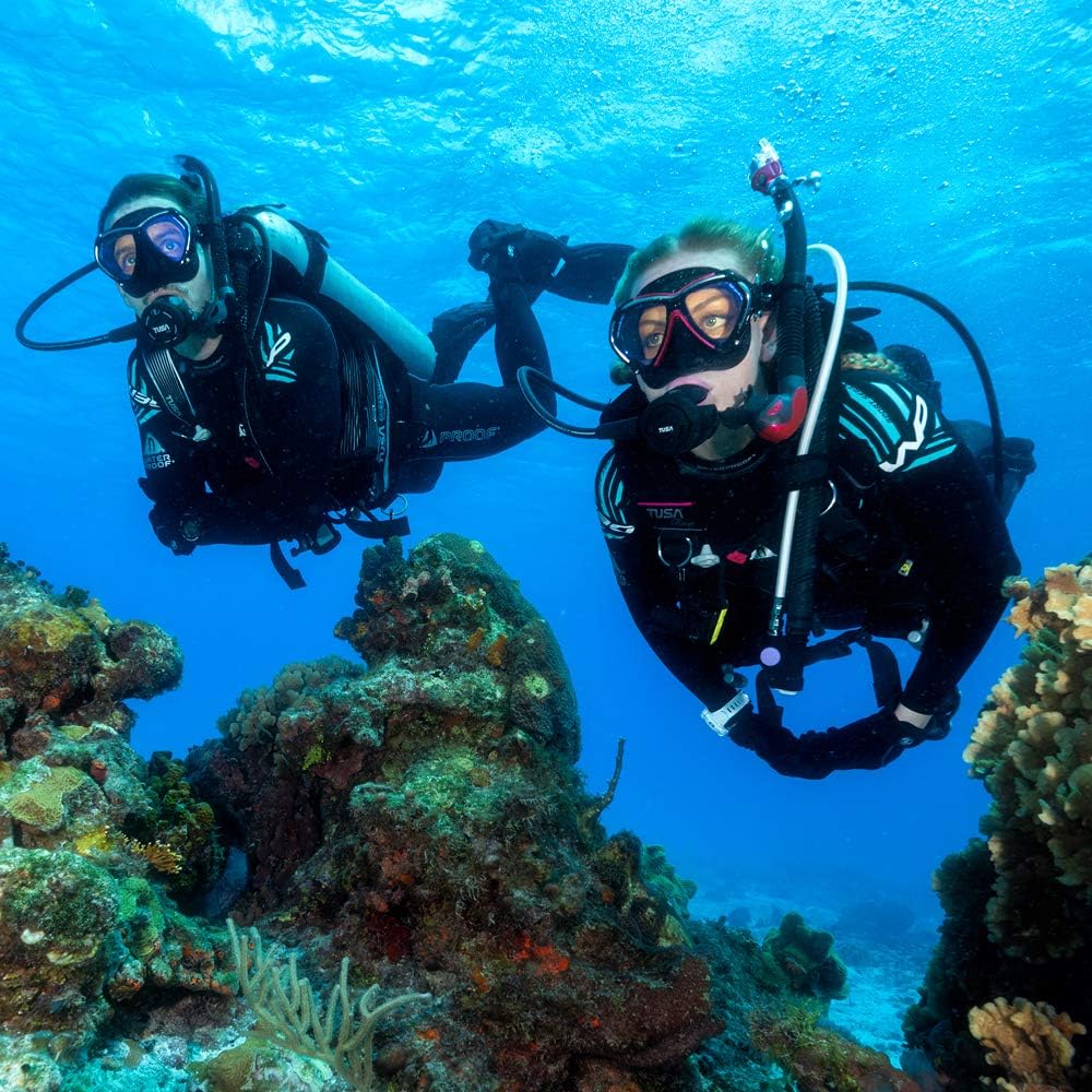 TUSA SP-0101 Hyperdry Elite II Scuba Diving Snorkel Black/Fishtail Blue