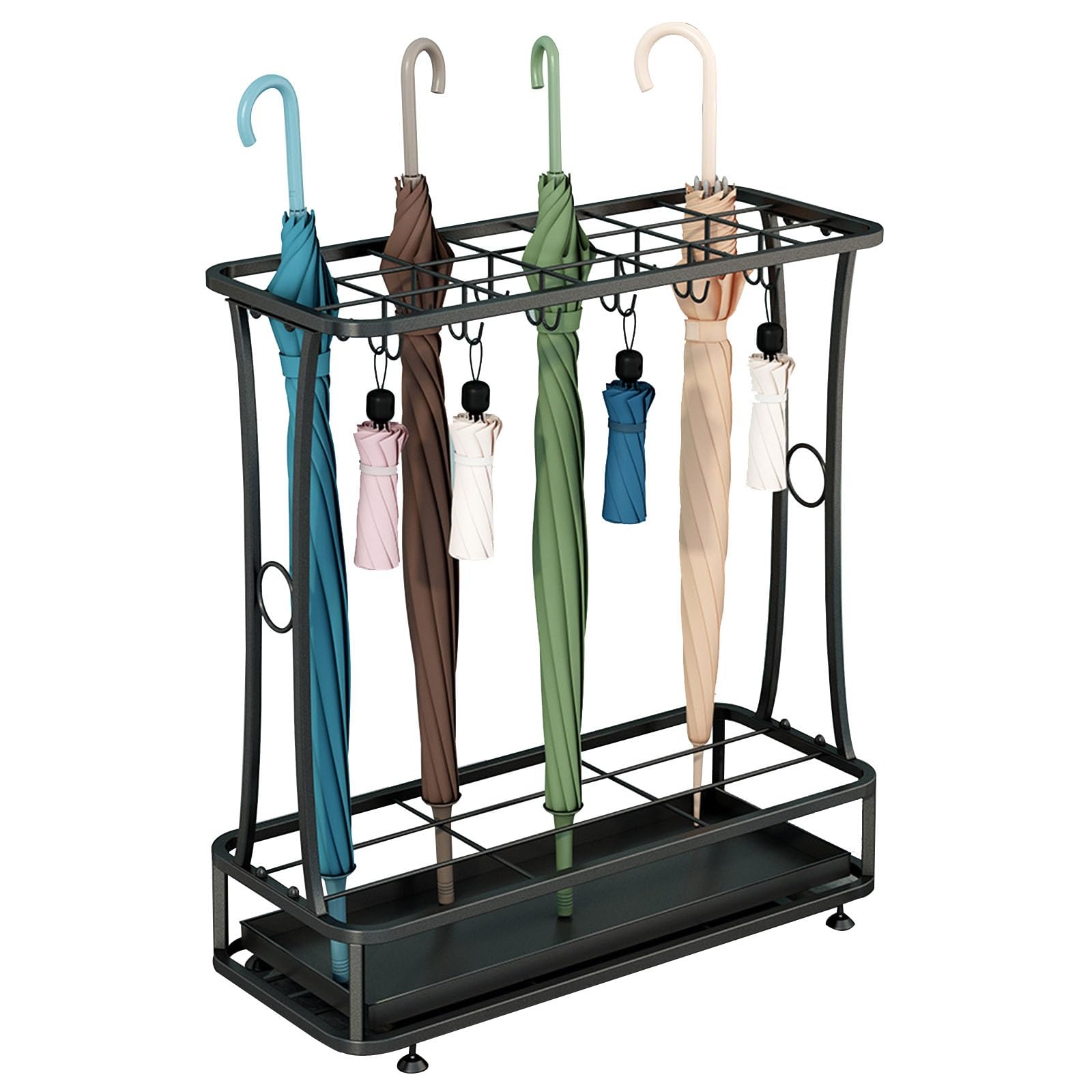 Porte-parapluies avec bac amovible pour halls d'accueil et commerces