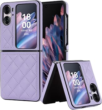 Protective Phone Case for Oppo Find N2 Flip Fold Barrier Free Purple