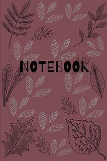 Notebook: Cool Themed Journal With Leaves Drawing in Pencil, 120 Pages. ...