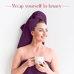 RIVERSIDE Boîte de 8 Ensemble de serviettes, 2 Grande baignoire, 2 Une main, 4 Vaisselle pour le visage, 100% Qualité de l'hôtel en coton, Super doux, rapide à sec, hautement absorbant parfait pour la salle de bain, Purple Passion