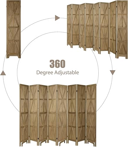 Miniatura 20 de Babion Separadores de habitación de 4 paneles, pantallas de privacidad portátiles y plegables, partición decorativa de habitación para oficina en 4