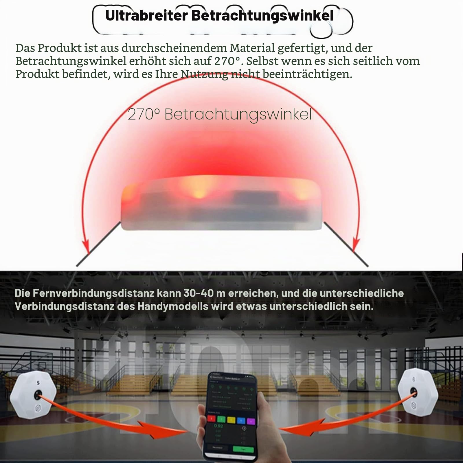 Reaktionstraining Lichter, Agile Sports Lights Trainer, App Konnektivität Geschwindigkeit Agility Training Lichter, Für Trainer-Sporttests, des Flash-Reflex-Trainingssystems