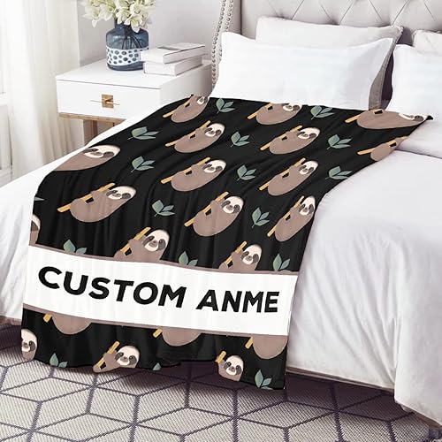 Miniatura 8 de BIGGER BLANKET Mantas personalizadas de perezoso que añade tu propio texto, acogedoras y ligeras, mantas decorativas de felpa para perros, gatos,