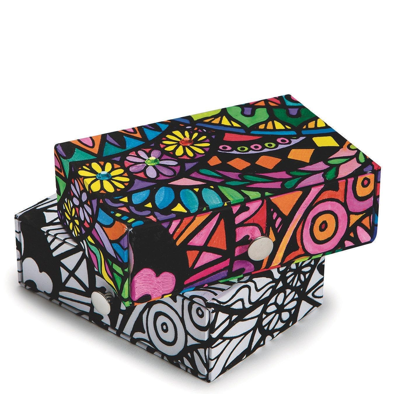 S&S Worldwide Velvet Art Trinket Box (Pack of 6), 6inx3-1/2inx2in