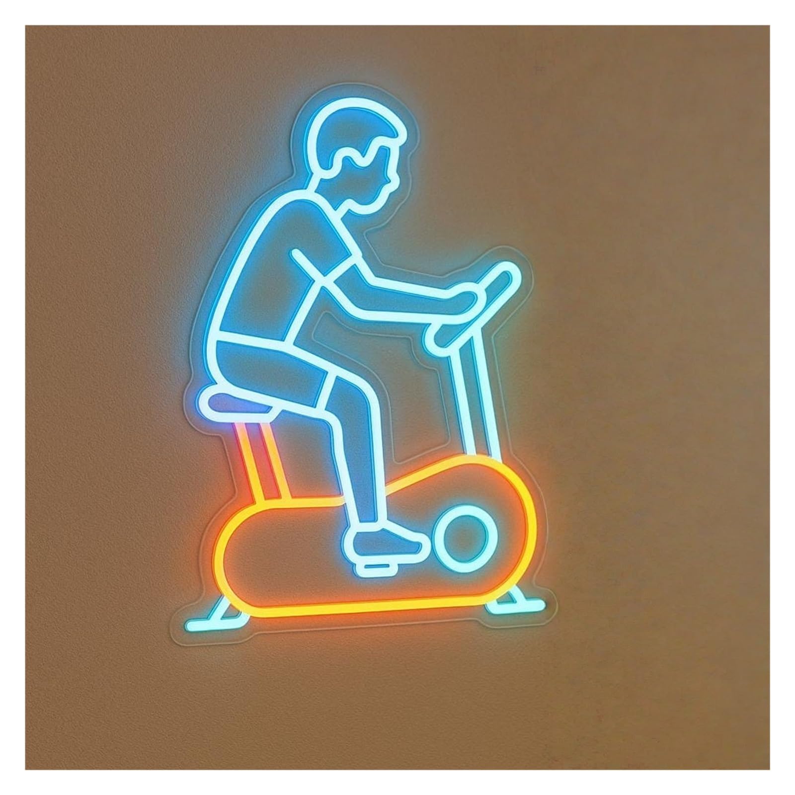 RONGCH Hanging Art Signs Exercise Bike Neon Sign Cycling Fitness Equipment LED Light Dimmable for Fitness Club Gym Bar Sports Room Decor 50cm