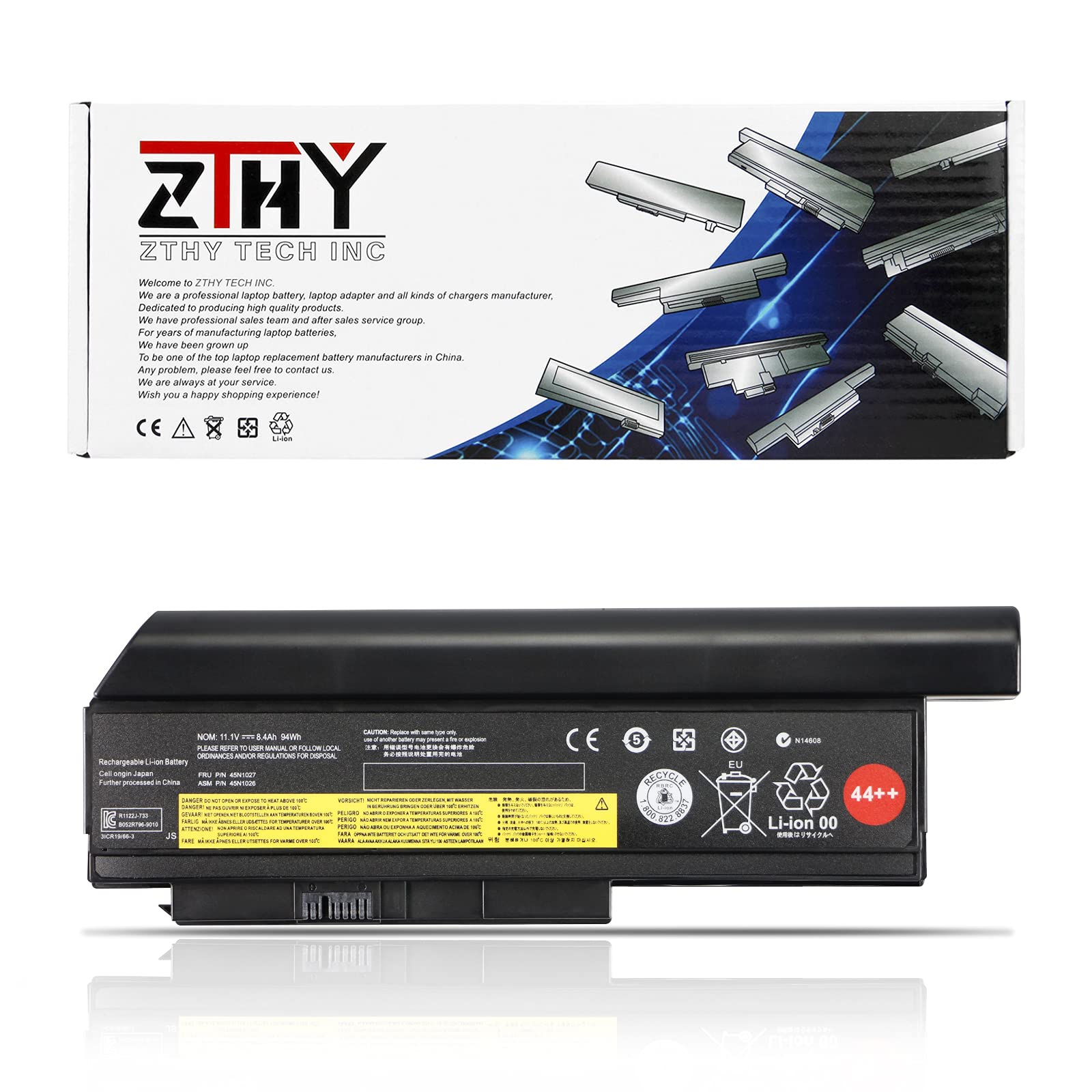 ZTHY 44++ 9-Cell 94WH X220 X220i X230 Replacement for Lenovo ThinkPad Notebooks 0A36281 0A36307 0A36282 0A36283 0A36283 0A36307 45N1027 45N1029