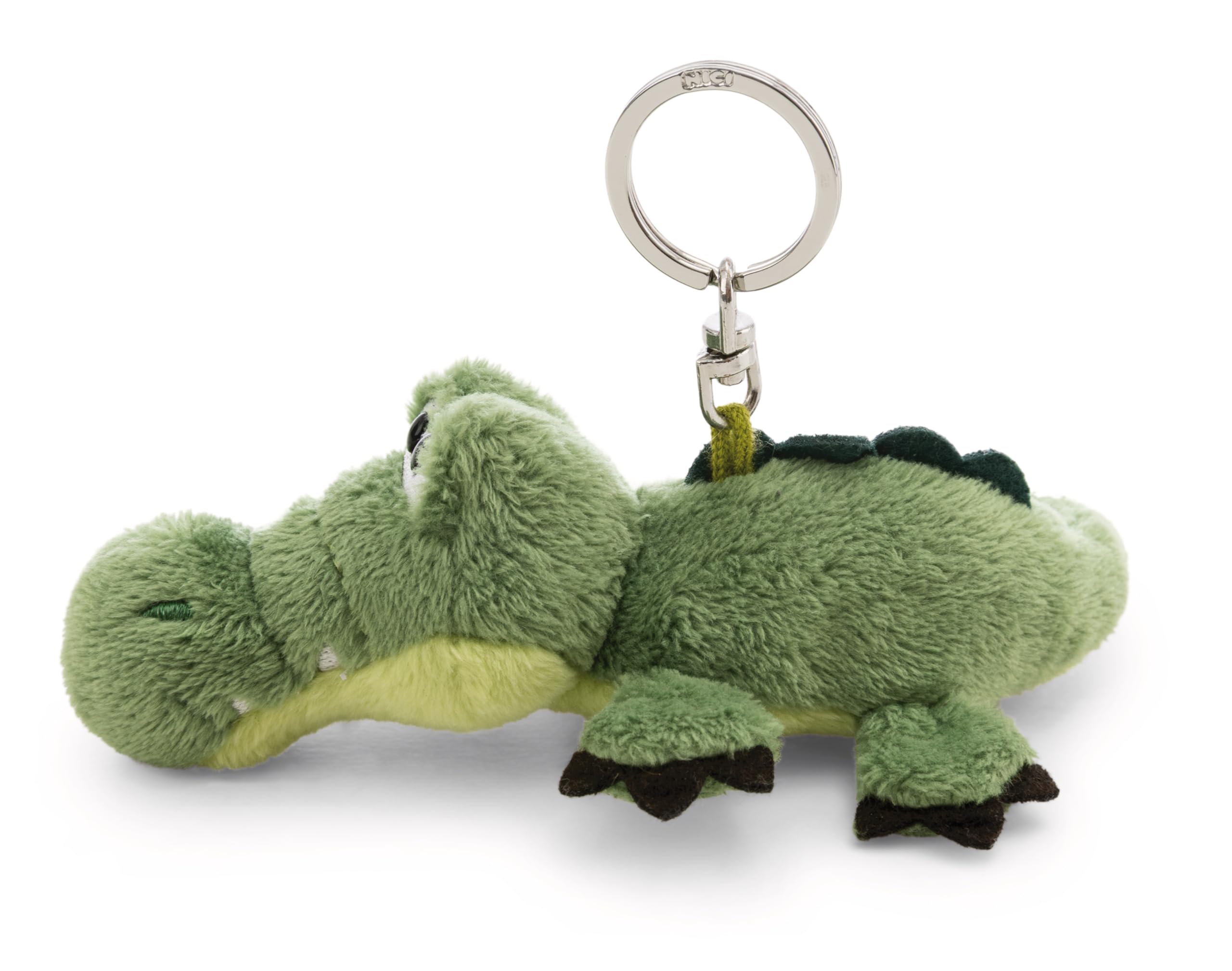 NICI 62399 - Llavero cocodrilo 10 cm, verde, fiel compañero de peluche para mochila o bolso, soporte para llaves para grandes y pequeños — view 3
