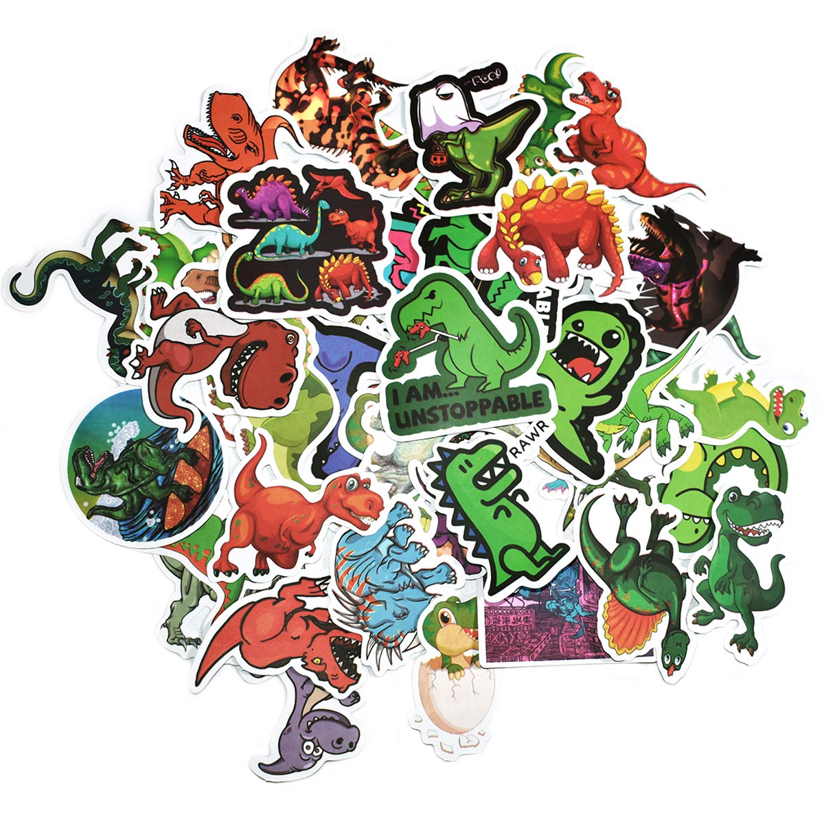 GUGELIVES 50pcs Water Bottles Stickers Dinosaur Stickers Lovely Waterproof Aesthetic Trendy Summer Stickers for Boys and Girls Perfect for Waterbottle Laptop Phone Travel