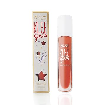 Luna Star Naturals Klee Girls Lip Gloss, Aspen Adagio Coral Pink, 0.34 Fluid Ounce