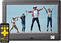 Kodak 7-Inch Wooden Digital Photo Frame with Remote - 1024x600 IPS HD Display, Auto-Rotate, USB/SD Photo/Video/Music Player