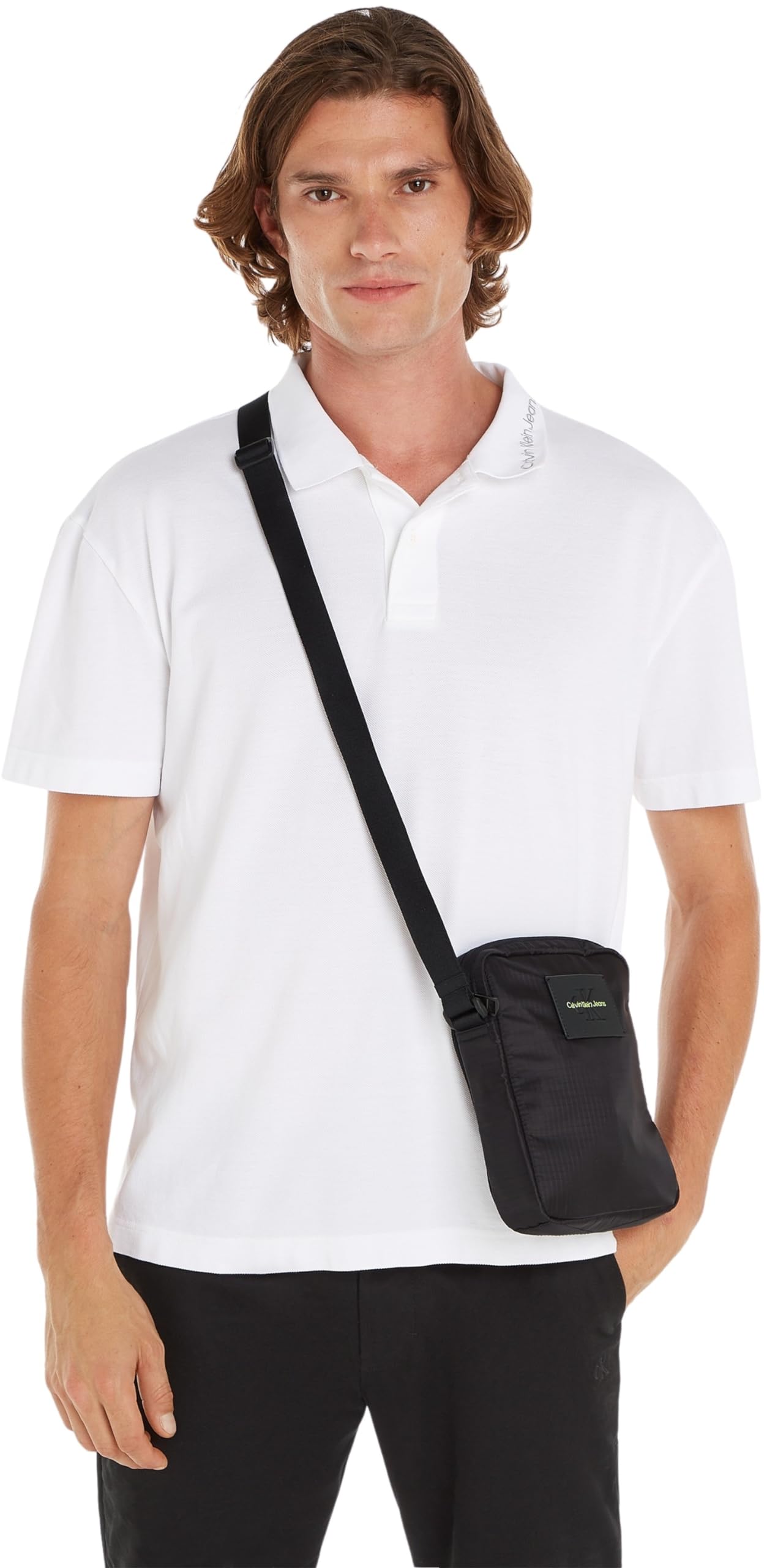 Calvin Klein Jeans Męskie Sport Essentials REPORTER18 L K50K511791 Reporter, czarny (czarny/ostry zielony), OS, Czarny (czarny/ostry zielony), Rozmiar Uniwersalny