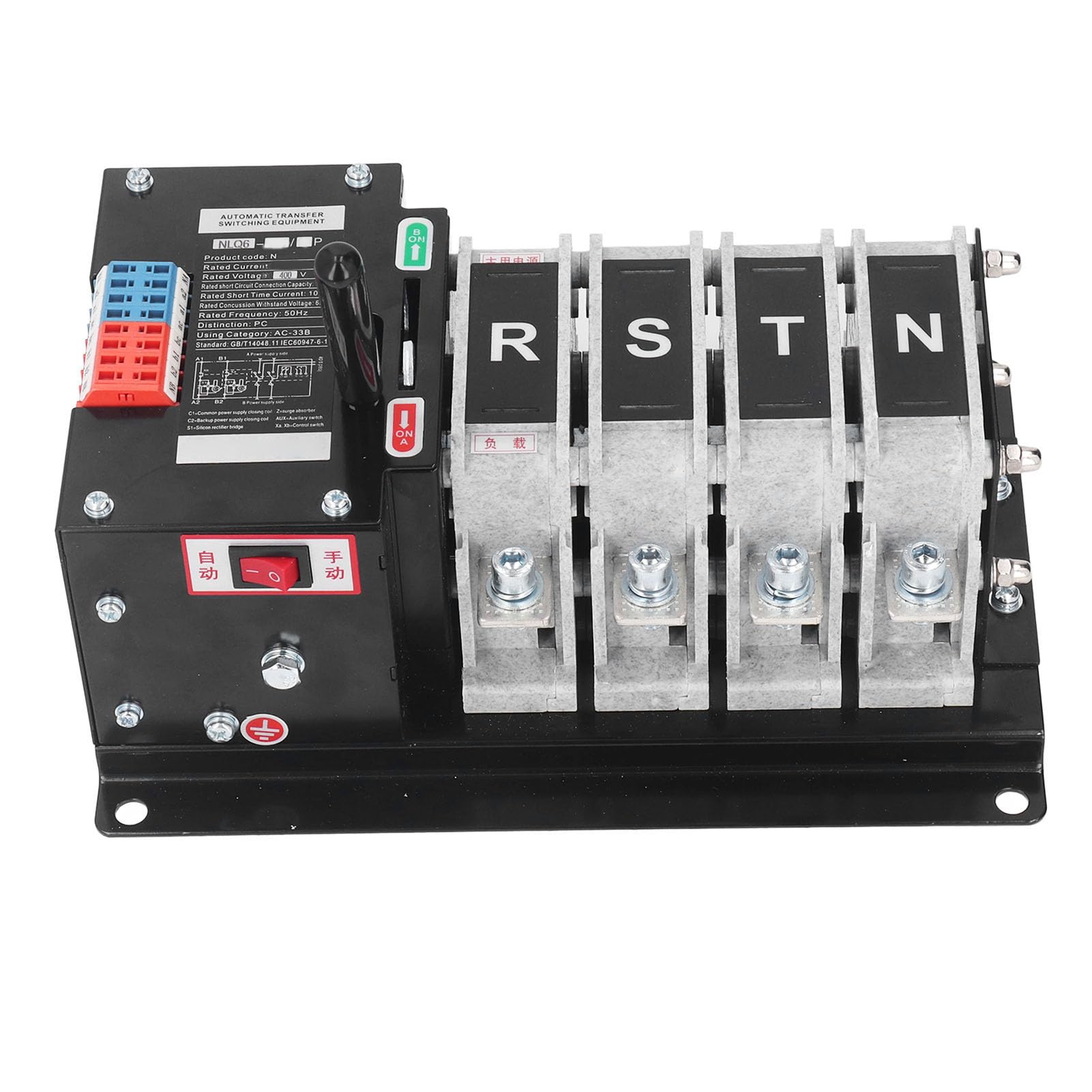 Dual Power Automatischer Transferschalter 4P AC400V Automatischer Transferschalter PC Flammhemmende Silberkontakte Millisekunden-Umschaltung Automatisches Handbuch für Generator Factory Mall