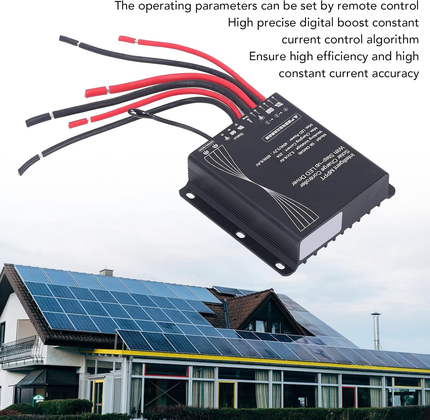 Topyond MPPT Solar Recharge Controller 3.2V 6.4V 20A Solar Panel Controller Solar Bateria Inverter IP67 Waterproof Solar Panel Battery Regulator with Led Driver, default, defult