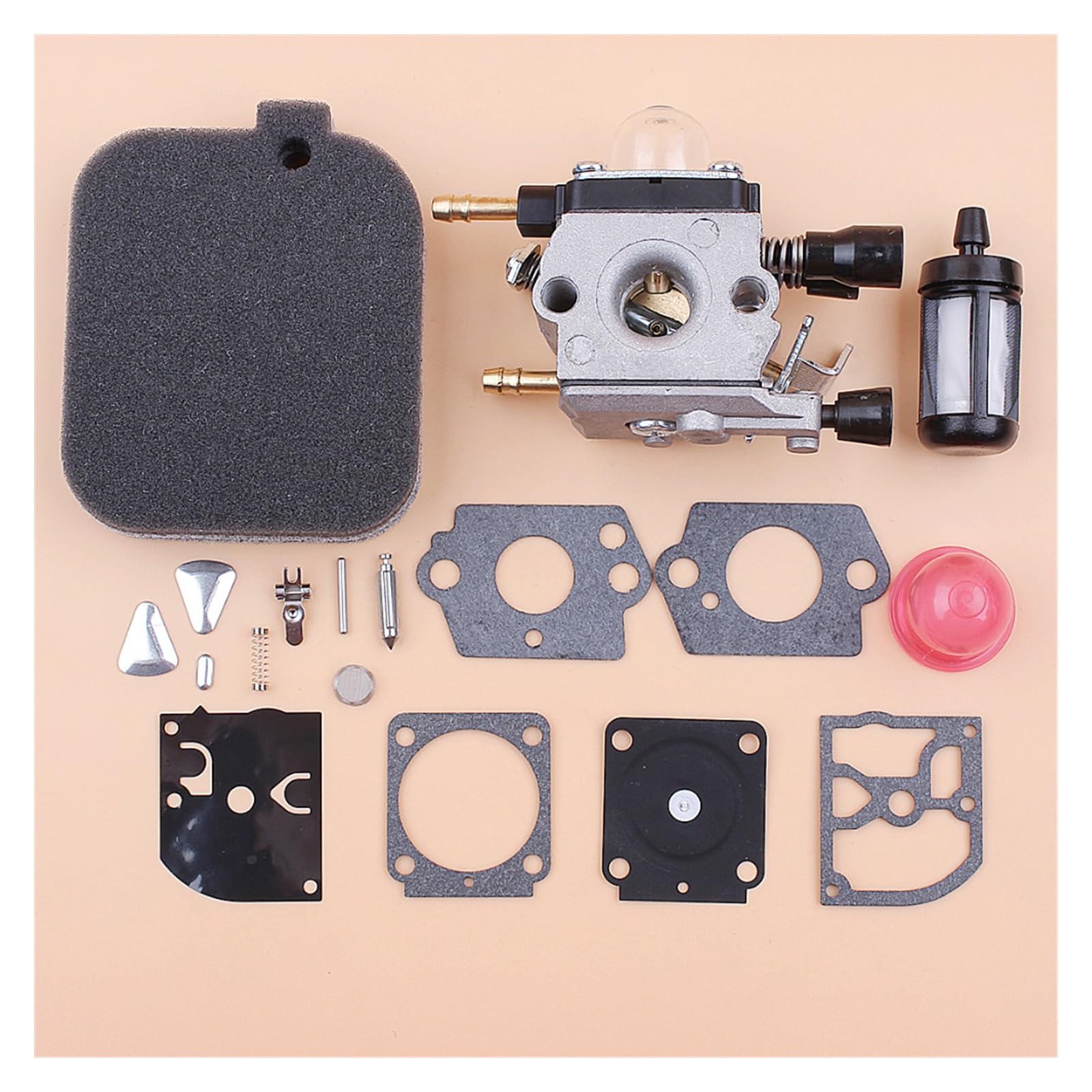 Uszczelka gaźnika filtr powietrza Carb zestaw naprawczy do Stihl BG45 BG46 BG55 BG65 BG85 SH55 SH85 dmuchawa do liści dla Zama C1Q-S68G membrana