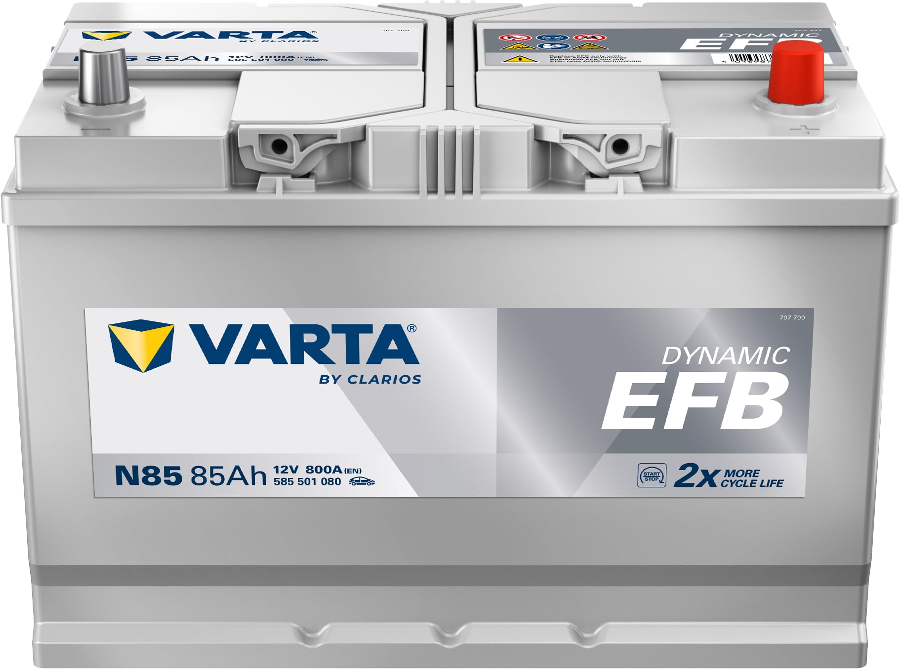 Varta Starterbatterie Dynamic SLI N85 EFB 85 Ah 800A (EN)585501080D842 - Start Stop
