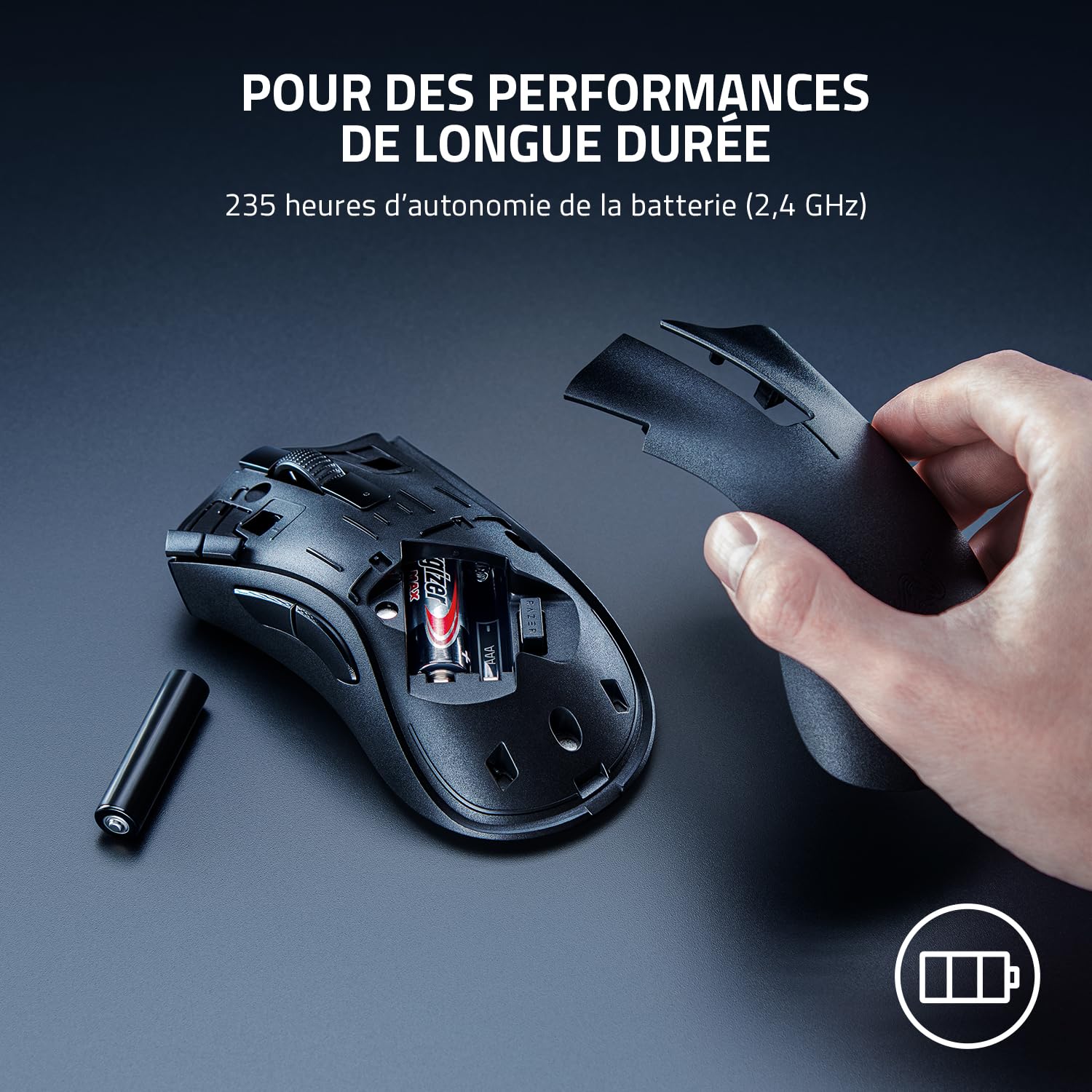 Razer DeathAdder V2 X Hyperspeed - Souris Gaming ergonomique sans fil pour PC / Mac (Commutateurs mécaniques, technologie sans fil Hyperspeed, capteur optique) Noir