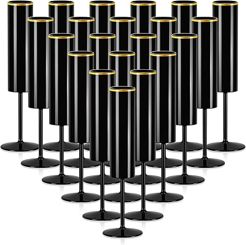 Vista 54 de 12 copas de champán rosa de 6 onzas acrílicas reutilizables para boda, copas de tostadas, copas de champán cuadradas, copas de vino de novia