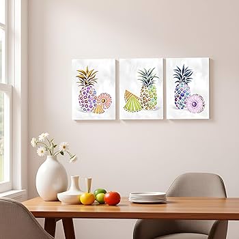 Amazon.co.jp: FuShvre パイナップル ピクチャー ウォールアート