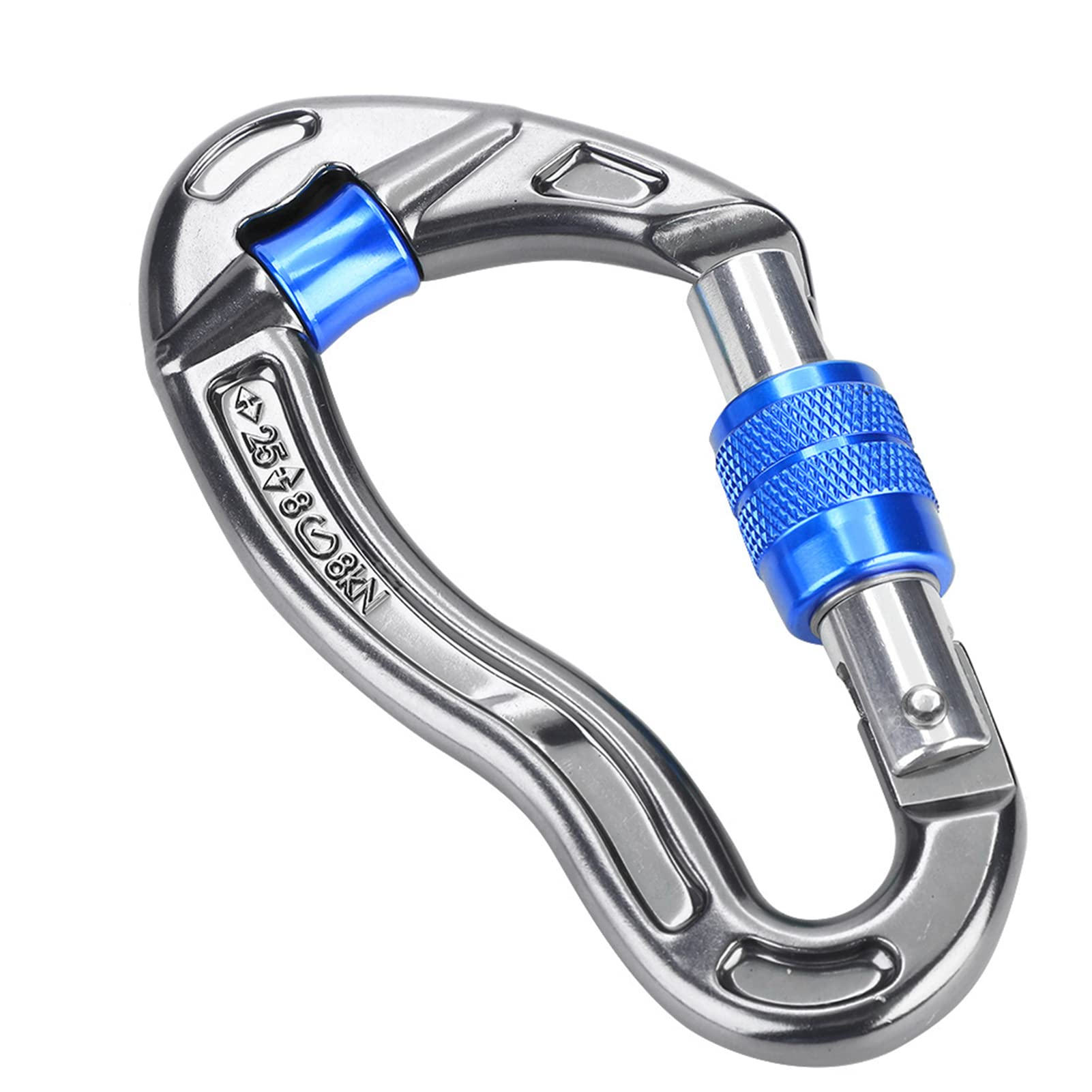 Alomejor Mousqueton d'escalade de verrouillage 25KN aluminium forgé à la chaleur poulie supérieure