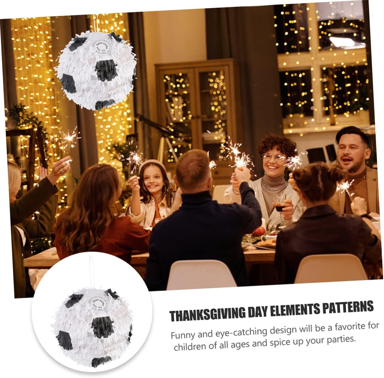 GALPADA 2Pcs Soccer Ball Pinata with Stick for Sports Birthday Party Football Theme Decorations and Soccer Events Fill with Candy for Fun Celebrations